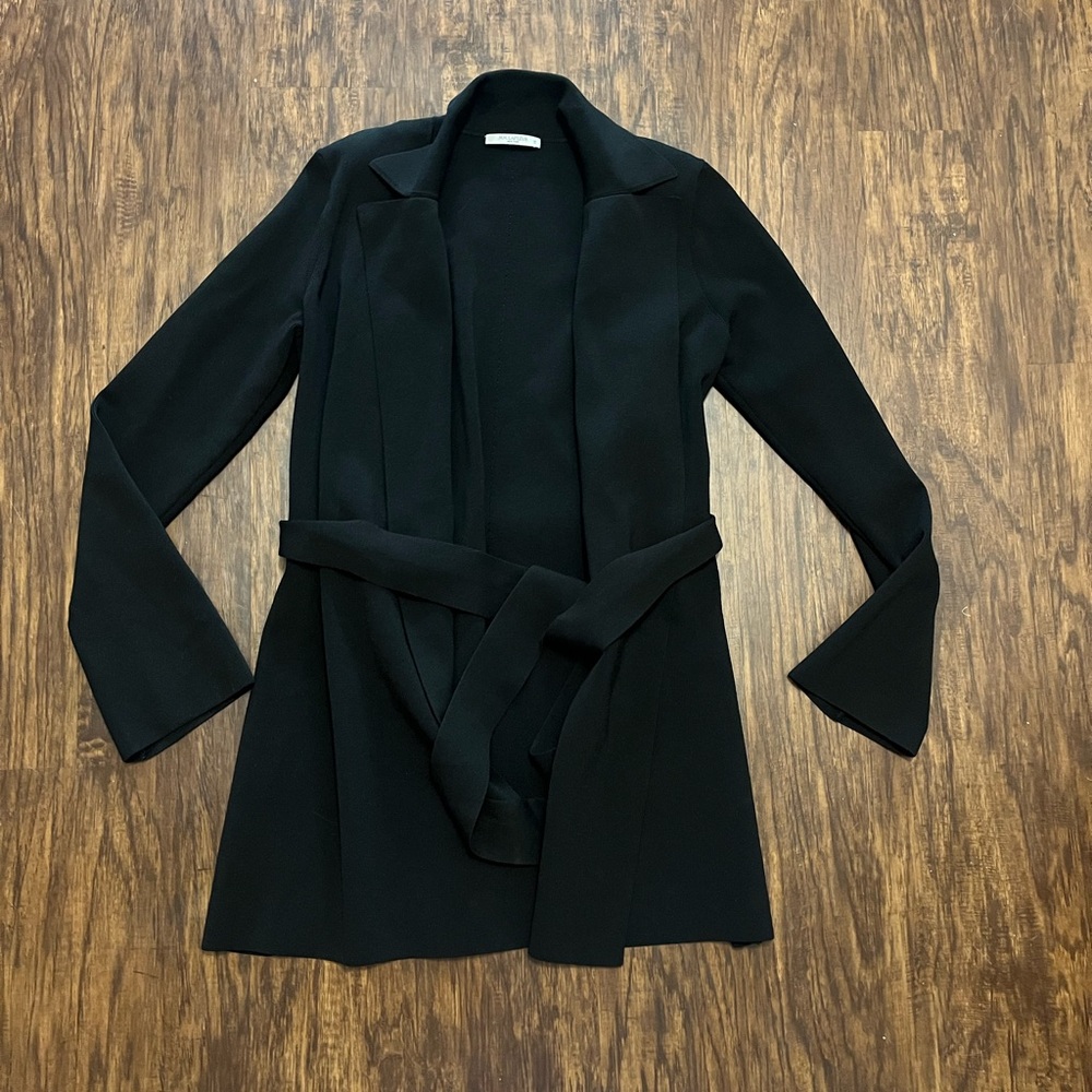 MM Lafleur The Merritt Wrap Jardigan blazer black size medium - Picture 6 of 13
